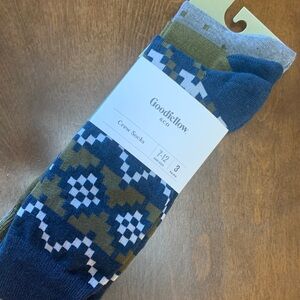 Goodfellow & Co Men's Crew Socks - Blue, Green, and Gray